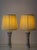 Antique Art Nouveau Gouda Pottery Table Lamps with Silk Shade by Plateelbakkerij Zuid-Holland, 1918, Set of 2 For Sale - Image 3 of 17