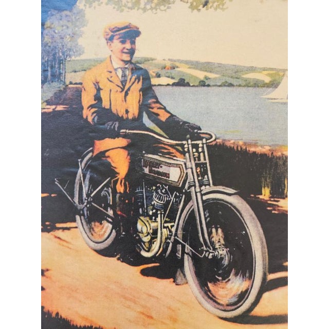 Art Deco Harley Davidson Motorcycle Advertising Poster, 1930s For Sale - Image 6 of 8