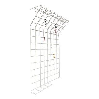 Mid-Century Modern German Minimalist White String Coat Rack, 1960s For Sale