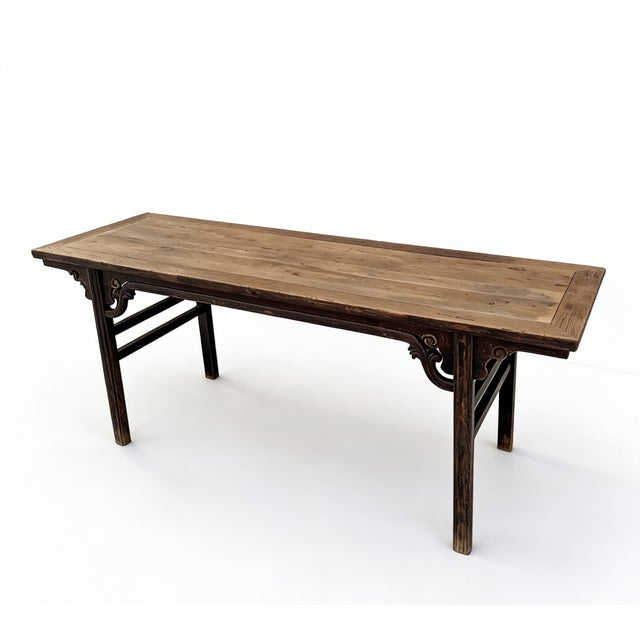 Chinese 86" Long Antique Chinese Painting Table For Sale - Image 3 of 3