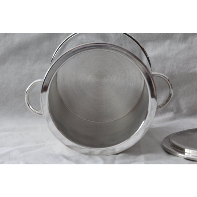 Silver Ice Bucket with Lid, 1970s For Sale - Image 11 of 18