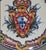 1950s Vintage Faience F. Sant 'Anna Portugal Majolica Coat of Arms Wall Hanging Platter For Sale - Image 5 of 13
