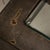 Vintage Brutalist Iron, Brass & Wood Console Table W/ Thick Beveled Glass Insert For Sale - Image 16 of 18