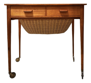 Danish Teak Sewing Table by Poul Volther, 1960s
