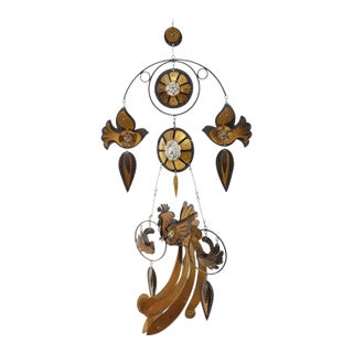 Fantastic Brass, Copper and Enamel Mobile by Cesar Vasquez For Sale