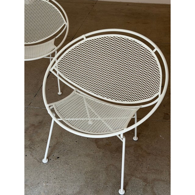 1950s Maurizio Tempestini for Salterini Radar Wrought Iron Lounge Chairs, a Pair For Sale - Image 9 of 12