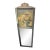 Antique Trumeau Mirror With Hand Carved Details and Printed Chrysanthemum Artwork by M. Streckenbach For Sale