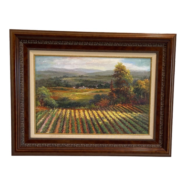 Landscape Vineyards Oil Painting For Sale