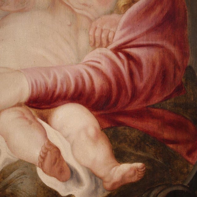 Flemish Artist, Madonna and Child, 1670, Oil on Panel, Framed For Sale - Image 12 of 15