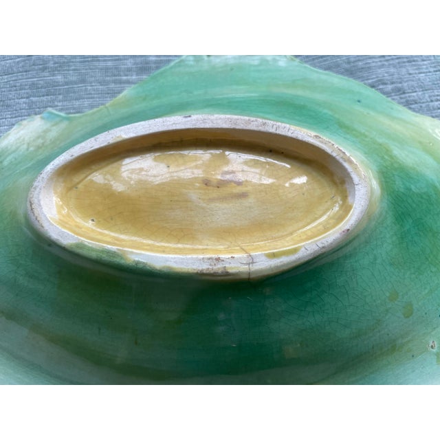 French Antique Majolica Fish Plate For Sale - Image 9 of 10