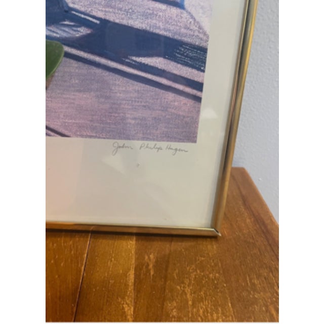 Coastal 1990s Signed John Philip Hagen "Newport Afternoon" Pencil Signed Framed Coastal Rhode Island Lithograph For Sale - Image 3 of 5