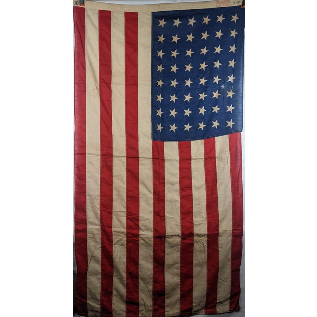 Vintage Lexington 48-Star Sewn American Flag, 3 × 5 Ft, Red, White & Blue For Sale - Image 4 of 11