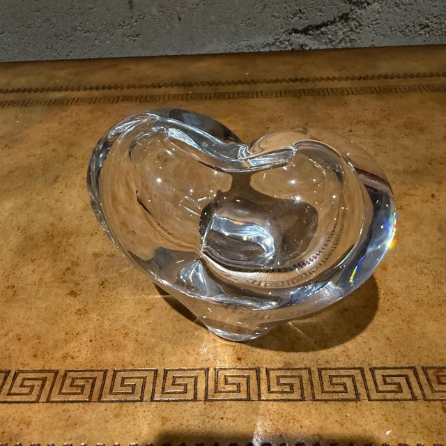 Glass Vintage Rosenthal Lead Crystal Heart Bud Vase or Paper Weight For Sale - Image 7 of 11
