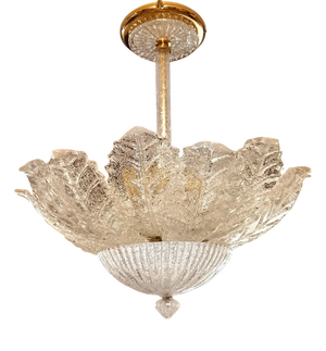 Murano Glass Ceiling Light from Barovier & Toso, 1970s