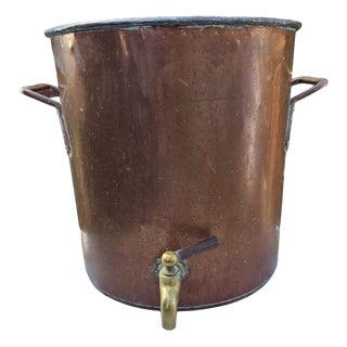 Art Deco Copper Cauldron with Tap, 1920s For Sale