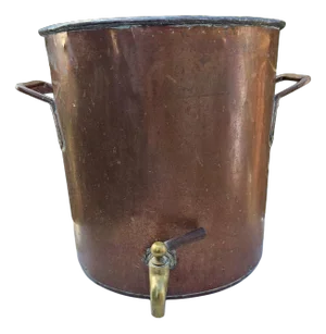 Art Deco Copper Cauldron with Tap, 1920s