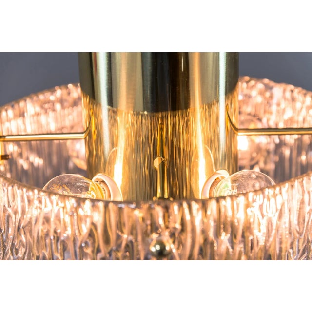 Gold Pendant Lamp by J. T. Kalmar, 1950s For Sale - Image 8 of 15