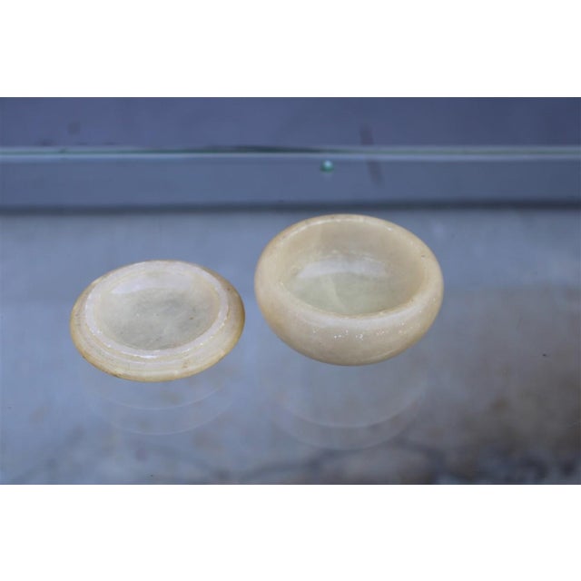 Round Alabaster Jewelry Box, Italy, 1960s For Sale - Image 3 of 7