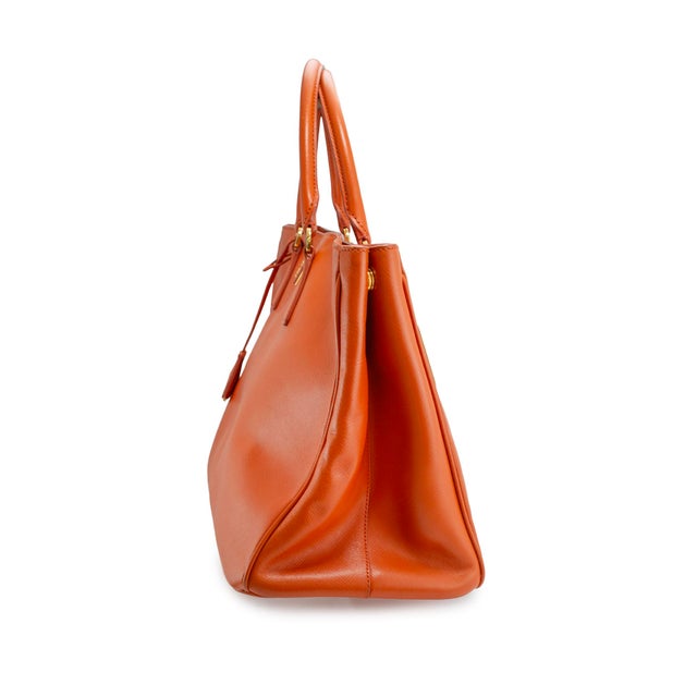 Prada Lux Galleria Saffiano Papaya Leather Large Tote Bag For Sale In Houston - Image 6 of 14