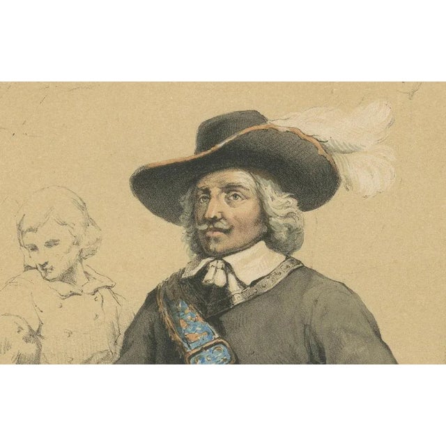 Maarten Harpertszoon Tromp, Dutch Admiral, 1800s, Lithograph For Sale - Image 4 of 10