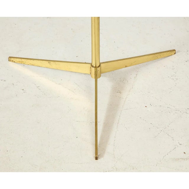 Mid-Century Modern Midcentury Italian Table on Brass Tripod Base For Sale - Image 3 of 7