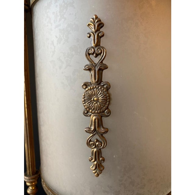 Glass and Brass Lantern, 1960s For Sale - Image 6 of 10