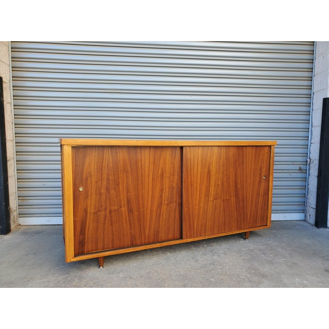 Vintage Walnut Credenza For Sale - Image 16 of 16