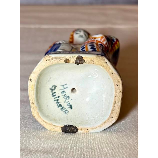 Mid-Century Henriot Quimper French Faience St. Anne Statuette - 6.25" For Sale In Providence - Image 6 of 6