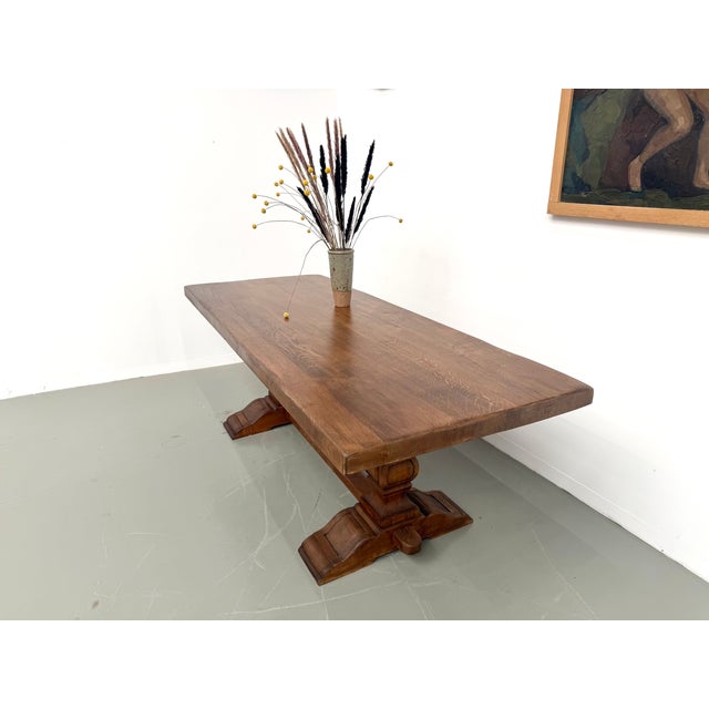 1920s Monastery Table in Oak with Turned Balusters, France, 1930s For Sale - Image 5 of 18