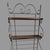 Farmhouse Metal Bakers Rack Wood Shelves Scrollwork Display Shelf Bookcase Plant Stand For Sale - Image 3 of 7