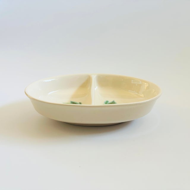 Mid 20th Century Franciscan Earthenware Divided Oval Serving Bowl For Sale - Image 5 of 10