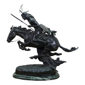 Mid 20th Century Frederic Remington Roman Bronze Works the Cheyenne Statue Sculpture 24"
