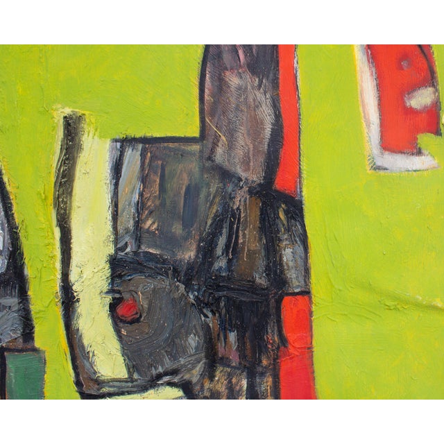 Late 20th Century Abstract Oil on Canvas Painting by James L. Bruch For Sale - Image 5 of 8