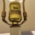 Metal Vintage French Style Brass Swing-Arm Floor Lamp & Shade by Frederick Cooper For Sale - Image 7 of 13