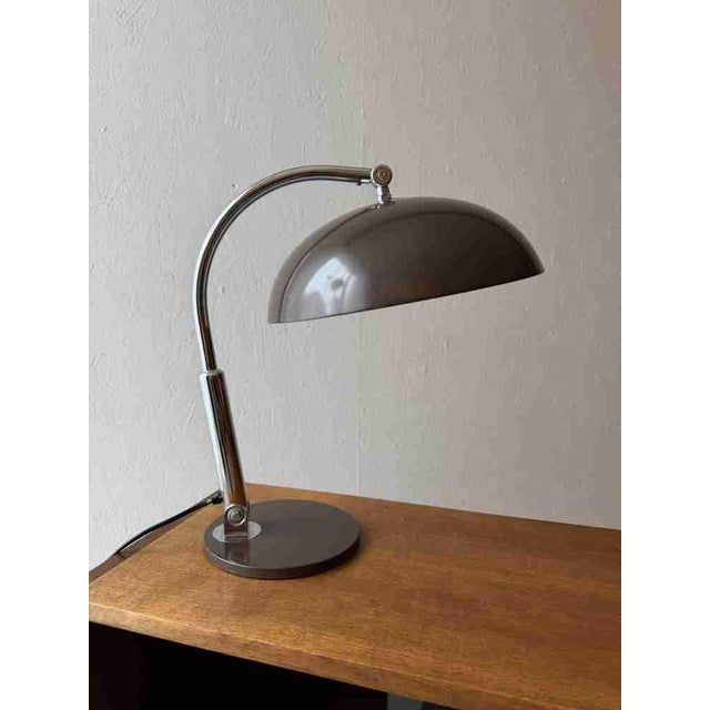 Bronze-Brown Model 144 Desk Lamp by H.Th.A. Busquet for Hala, 1950s For Sale - Image 5 of 12