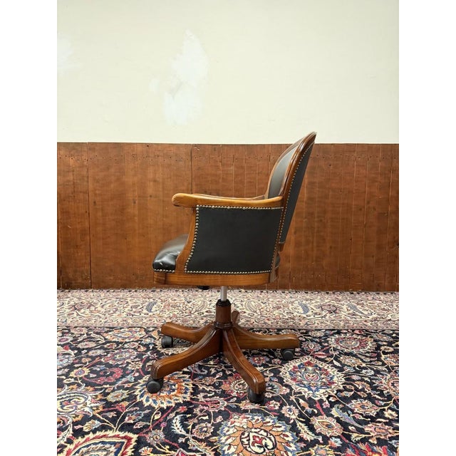 Italian Office Swivel Chair For Sale - Image 3 of 8