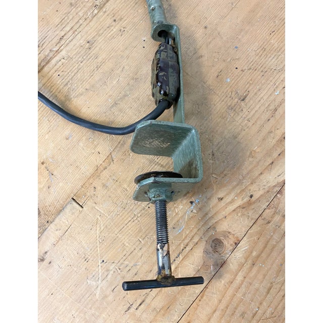 Green Industrial Bakelite Gooseneck Table Lamp, 1960s For Sale - Image 14 of 17