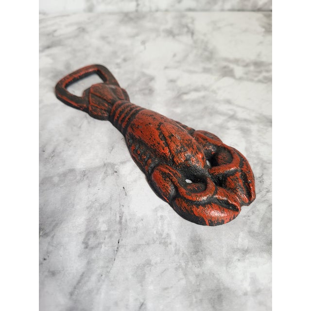 1970s Vintage Cast Iron Lobster Bottle Opener For Sale - Image 5 of 7