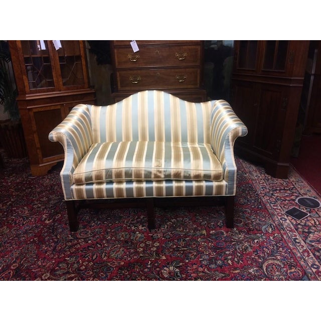 Vintage Settee, Camel Back Sofa For Sale - Image 14 of 14