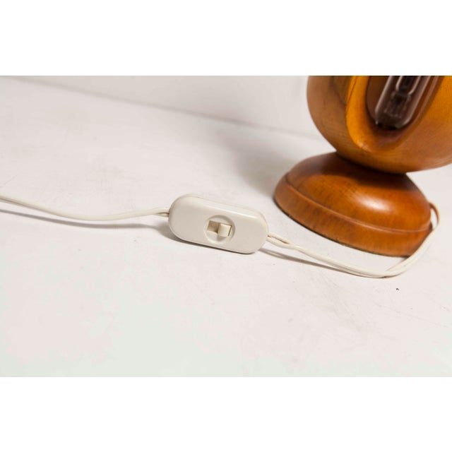 Vintage Wood Table Lamp, 1960s For Sale - Image 4 of 18