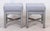 Pair Of Chinese Chippendale Benches with painted distressed finish and newly upholsered. Ready to use.
