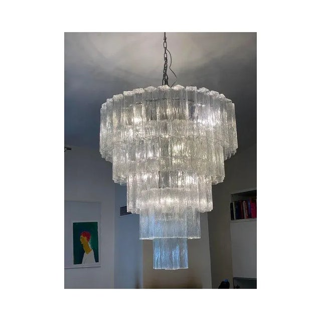 Square Tubes Murano Glass Chandelier by Simoeng For Sale - Image 9 of 13