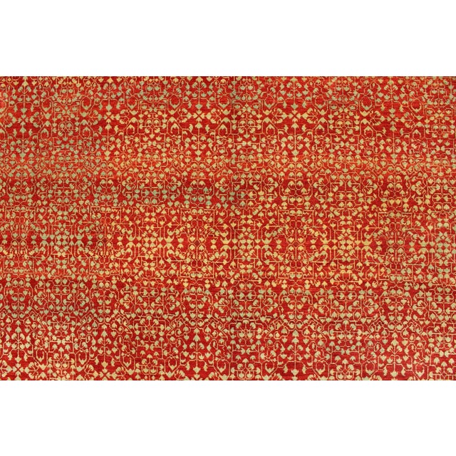 Red Vintage Mamluk Rug With All-Over Ottoman Design by Keivan Woven Arts 8'11 X 11'9 For Sale - Image 8 of 12