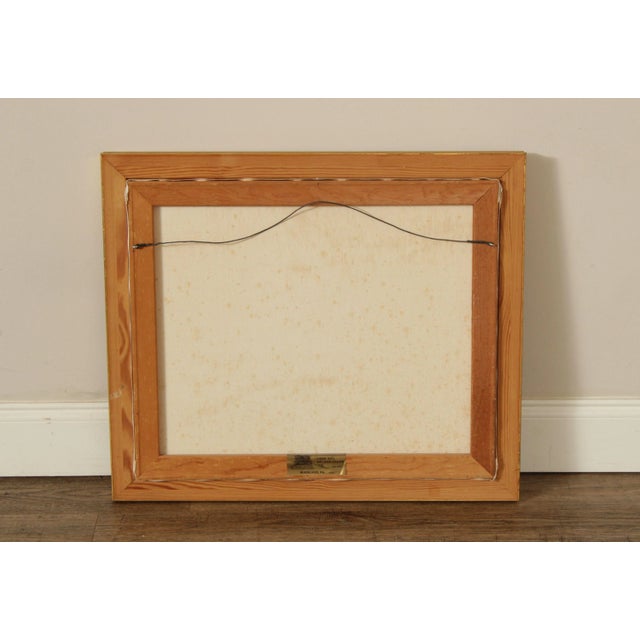 American 20th Century Winter Mountain Town Landscape Original Oil Painting by Ed Hall For Sale - Image 12 of 13