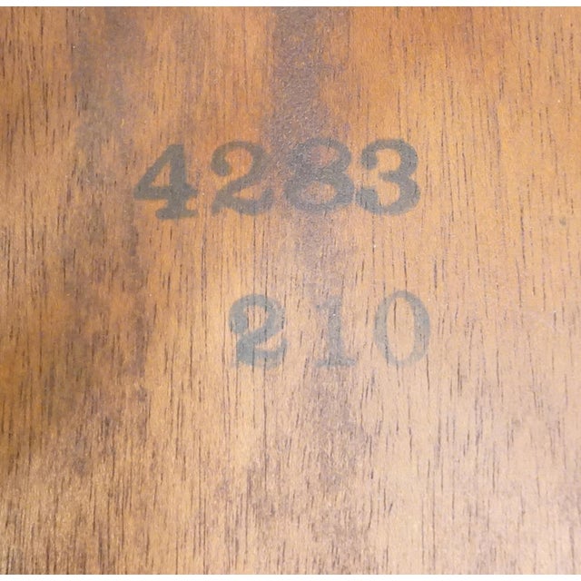 Altavista Lane Bookmatched Walnut Asian Inspired Faux Bamboo 42" Accent Coffee Table 4283 For Sale - Image 9 of 9