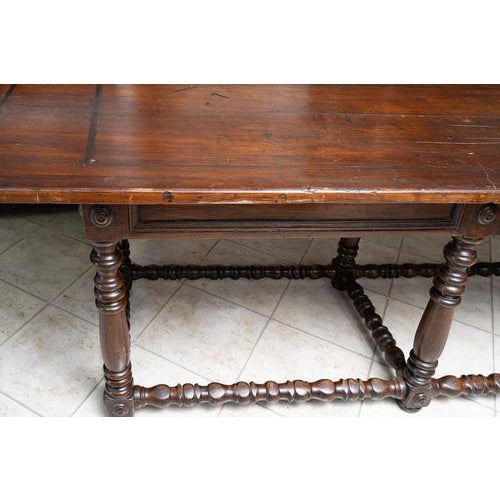 Antique Refectory Table in Walnut, Tuscany, Late 17th Century For Sale - Image 3 of 5