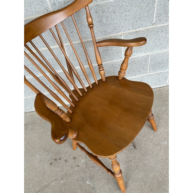 Van Sciver Maple Windsor Brace Back Dining Chairs - Set of 6 For Sale - Image 13 of 16
