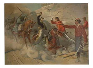 After Quinto Cenni, Garibaldinian Soldiers, Lithograph, 19th-Century