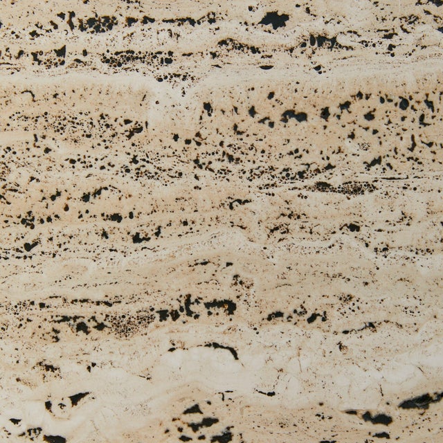 Tall French Iron + Travertine End Table, 1960s For Sale - Image 4 of 7