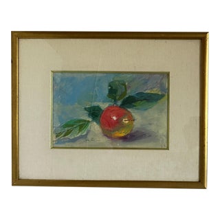 1988 "Apple of My Eye" Oil Pastel Drawing by John Elliot, Framed For Sale